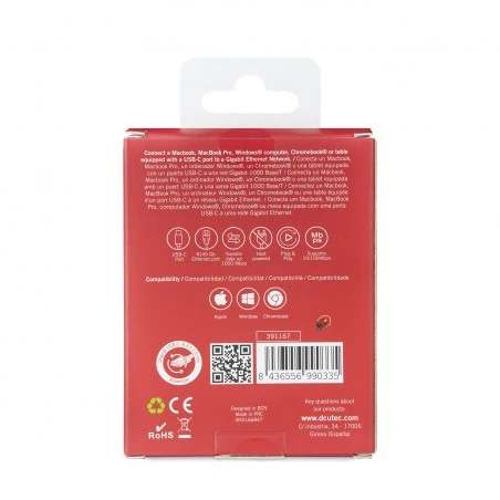 Adaptador USB Tipo C A RJ45 Gigabit Ethernet 1000Mbps 3 Adaptador USB Tipo C A RJ45 Gigabit Ethernet 1000Mbps - Imagen 3