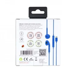 Auriculares USB TIPO C Estéreo Azules -Outlet Dcutec Tienda auriculares usb tipo c estereo azules 2