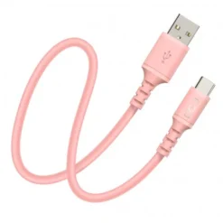 Cable USB Tipo A 2.0 A USB Tipo C Rosa 1m