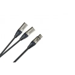 Cable XLR H- 2X XLR M Neutrik 30 Cm