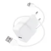 Cargador USB 5V 2.4A + Cable Lightning MFI 1m