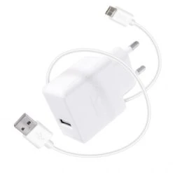 Cargador USB 5V 2.4A + Cable Micro USB 1m