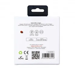 Cargador De Coche 2 X USB 4.8A Aluminio -Outlet Dcutec Tienda cargador usb doble para coche para dispositivos apple y android 3
