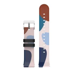 Correa Silicona Blanco/azul 19mm Para Junior O Similar