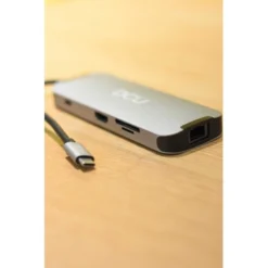 HUB USB Tipo C A HDMI + RJ45 + 3xUSB 3.0 + Lector Tarjetas + Jack + PD -Outlet Dcutec Tienda hub usb type c a hdmi 5