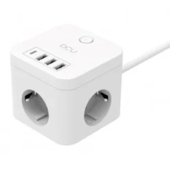 EnergyCube Con Cable + 3 Tomas + 4 Puertos USB 5V/3A PD 20W