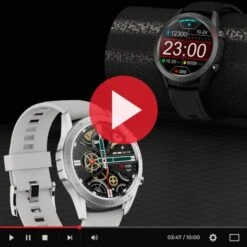 Smartwatch Elegance 2 Correas Piel Negra/silicona Blanca -Outlet Dcutec Tienda smartwatch elegance 2 correas piel negrasilicona blanca 2