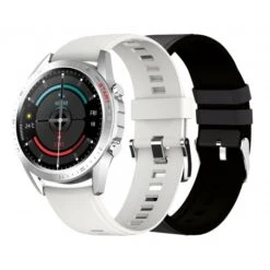 Smartwatch Elegance 2 Correas Piel Negra/silicona Blanca