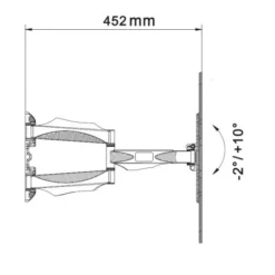 Soporte De Pared Full Motion Con 3 Brazos Para TV 32''-70'' -Outlet Dcutec Tienda soporte de pared full motion con 3 brazos para tv 32 70 1 5