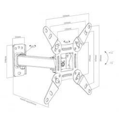 Soporte De Pared Full Motion Para TV 13''- 42'' -Outlet Dcutec Tienda soporte de pared full motion para tv 13 42 1 4